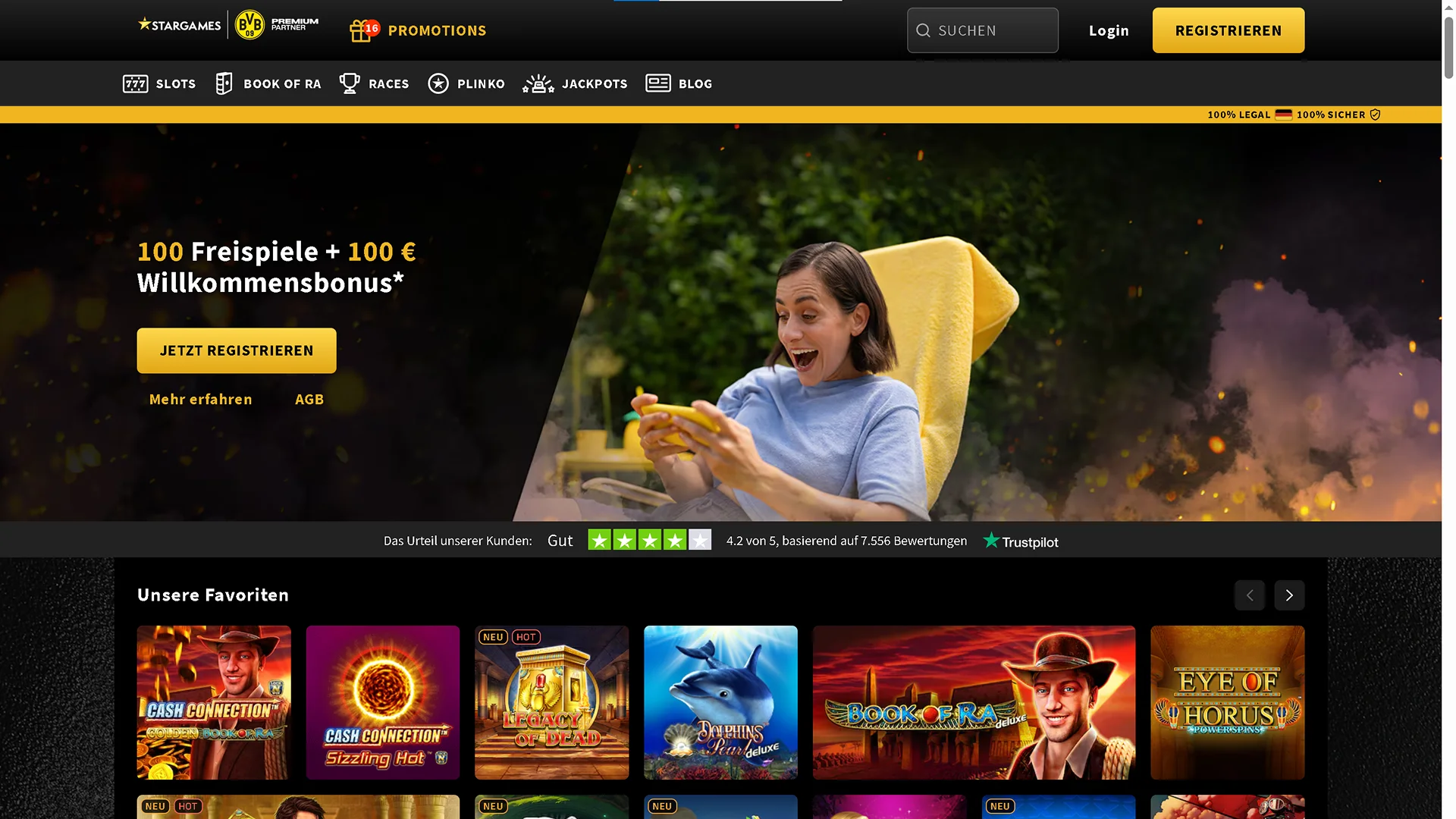 StarGames Casino Deutschland Interface